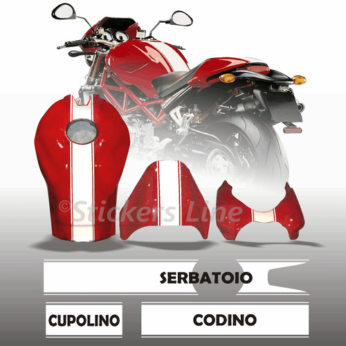 Adesivi moto strisce centrali